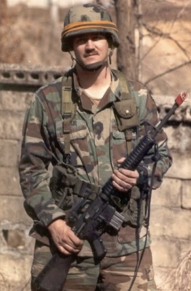Mark Anthony Blair during his U.S. military service